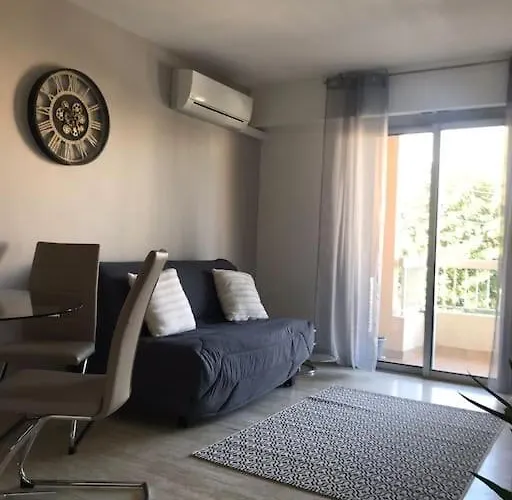Location Saisonnière 2 P Antibes-piscine-climatisation-terrasse Au Calme Appartement Antibes