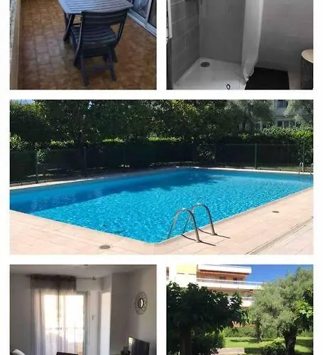 Location Saisonnière 2 P Antibes-piscine-climatisation-terrasse Au Calme Appartement